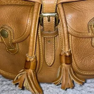 Dooney & Bourke Pebble Leather Vintage Canyon Backpack Bookbag in British tan Vintage Dooney & Bourke Tan Leather Backpack It main image 3